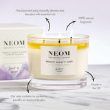 NEOM vela ambiente relajante, fragancia suave para noches tranquilas