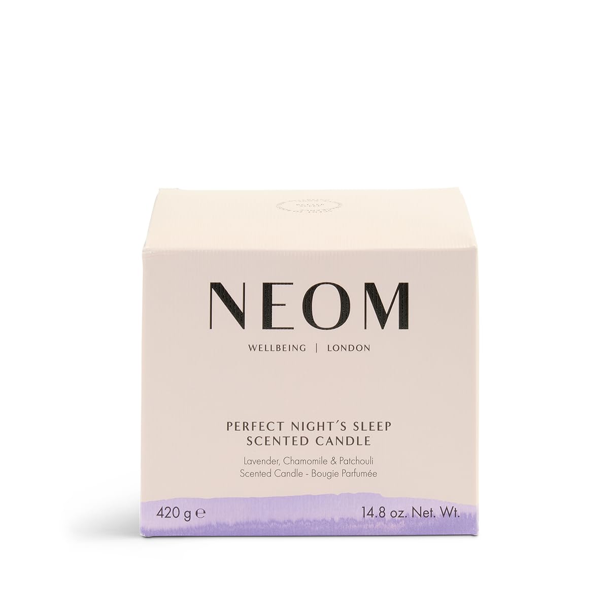 NEOM cera natural lavanda y patchouli, fragancia duradera en cada habitación