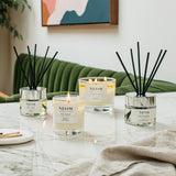 NEOM vaso de vidrio y vela triple-mecha, difusión uniforme del aroma
