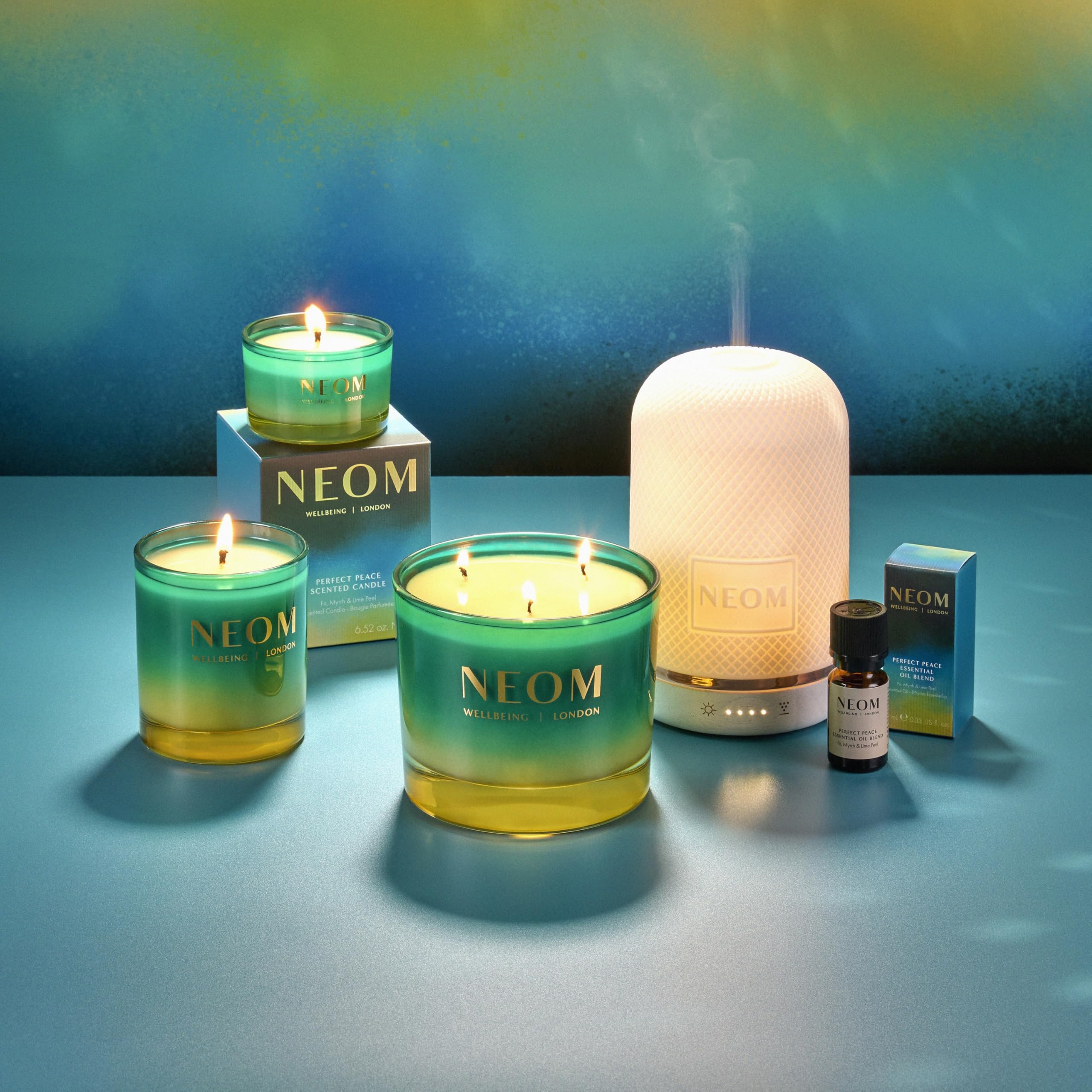 NEOM Perfect Peace: fragancia suave para relajación durante la tarde.