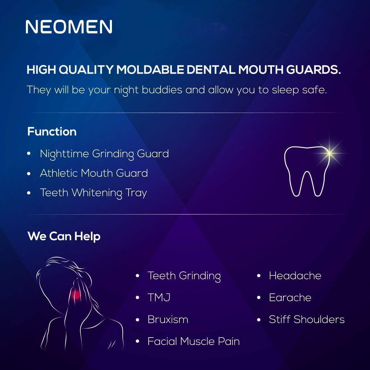 Uso nocturno NEOMEN mientras duermes para protección.