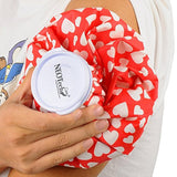 NeoTech Care bolsa de hielo con corazones y tapa de tornillo para uso reutilizable
