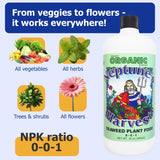 Neptune's Harvest aplicacion en jardin y cesped para mejor rendimiento