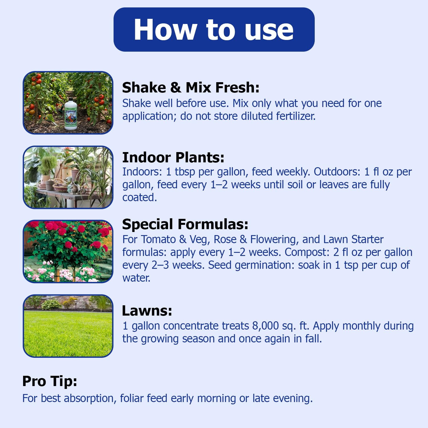 Neptune's Harvest fertilizante liquido para plantas de interior y exterior