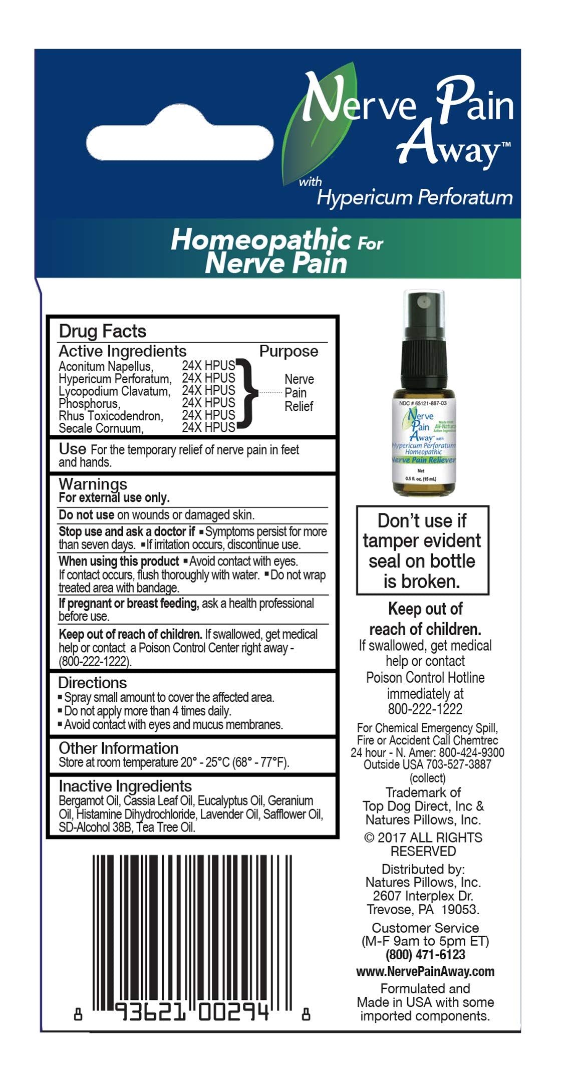 Nerve Pain Away, 60-aplicaciones: cada frasco ofrece múltiples usos