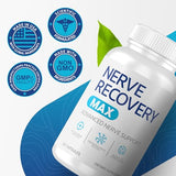 Nerve Recovery Max: caja de presentación, diseño limpio y profesional