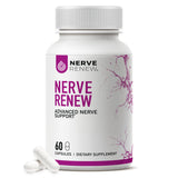 NERVE RENEW botella con cápsulas de 300 mg ALA para apoyo nervioso diario.
