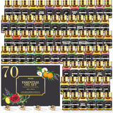Conjunto NESCCI de 70 aceites esenciales para difusor y ambientación.