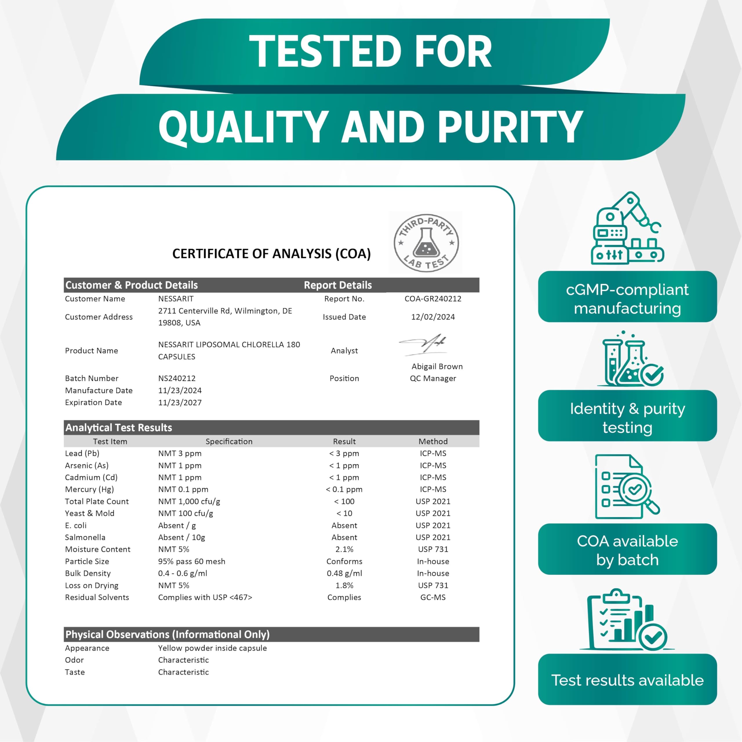 NESSARIT: fórmula premium centrada en pureza y potencia.