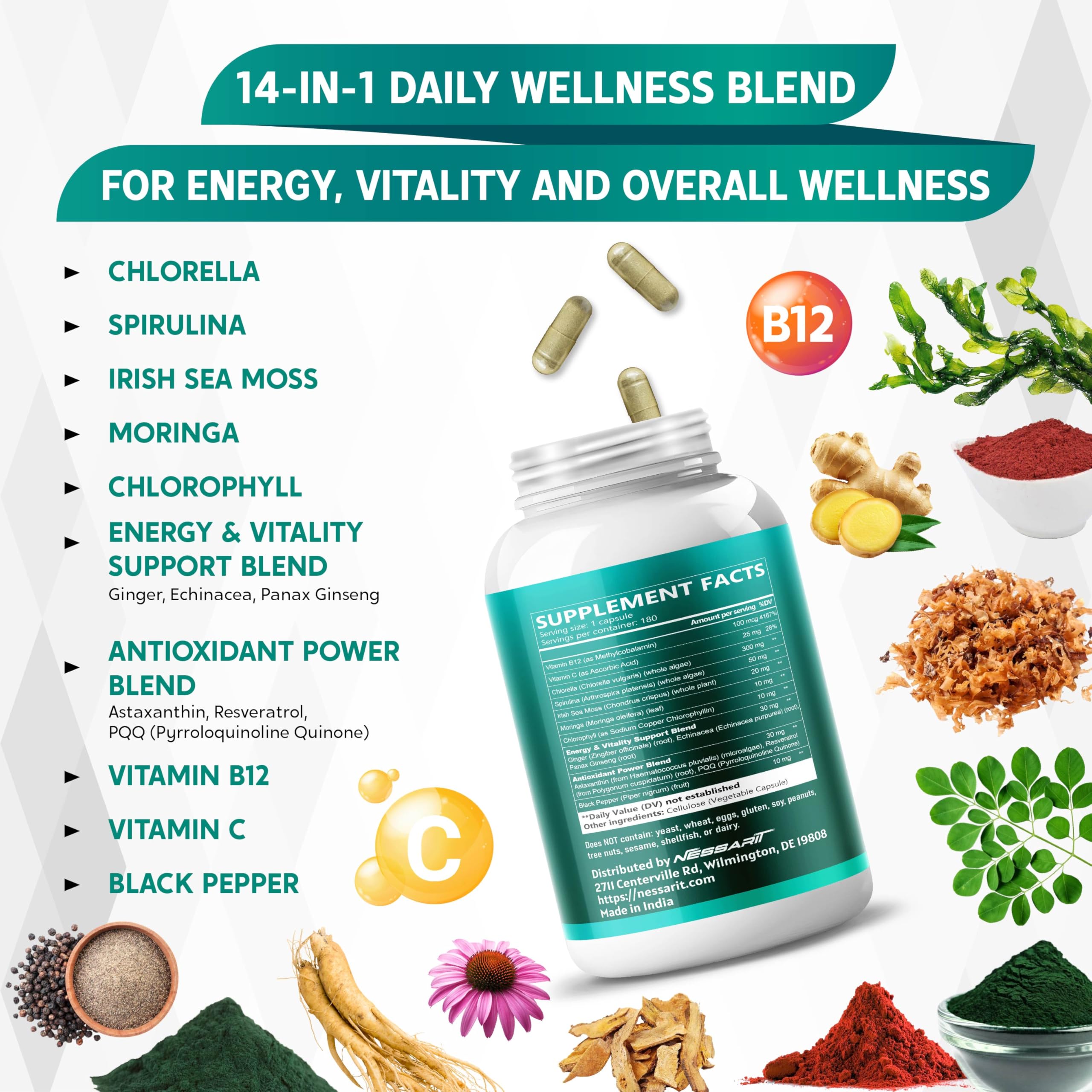 NESSARIT: moringa para energía natural y claridad.