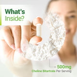 Cucharilla medidora de Nested Naturals Choline Bitartrate 500 mg para dosis precisas.