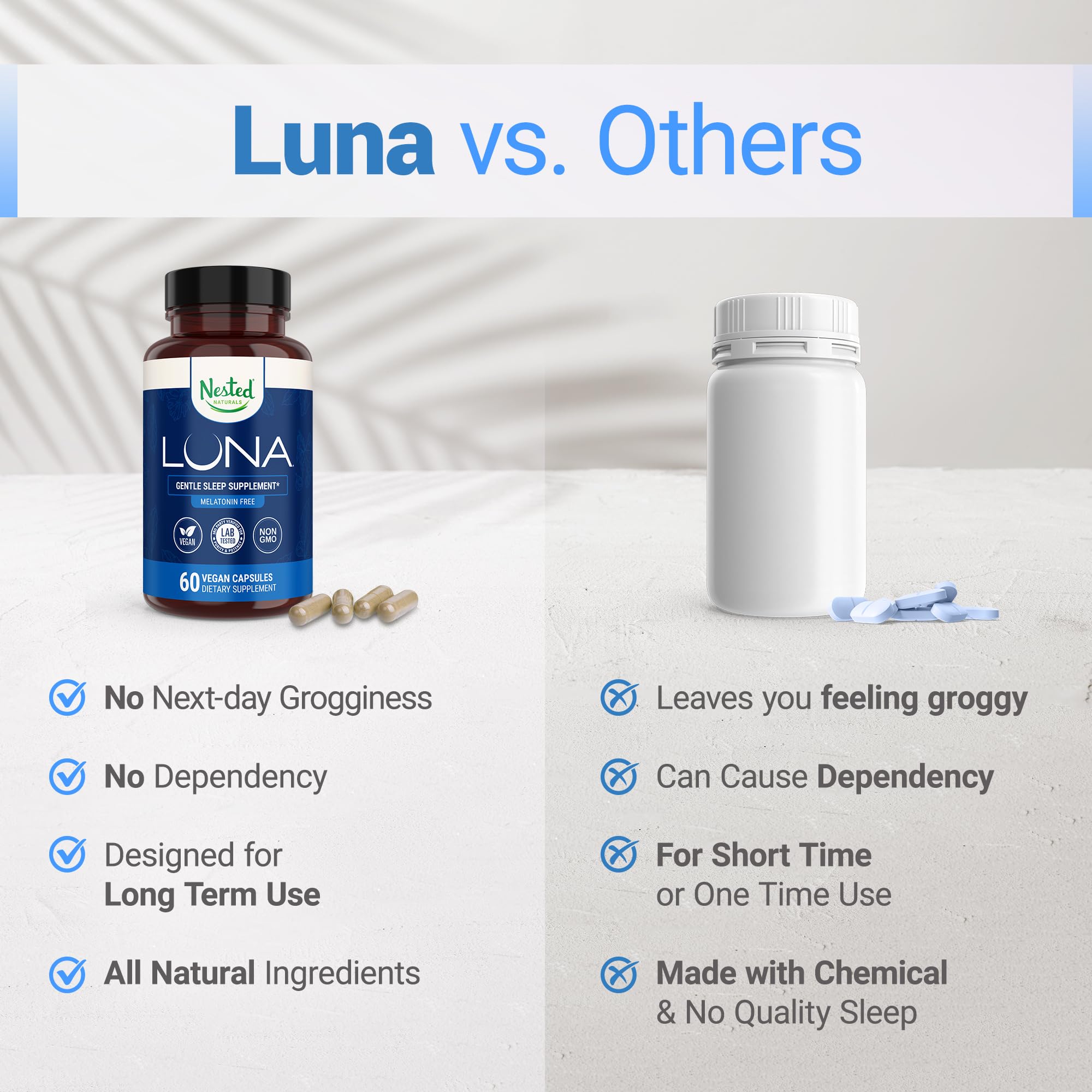 Empaque de Luna con dos unidades, práctica para noches repetidas.