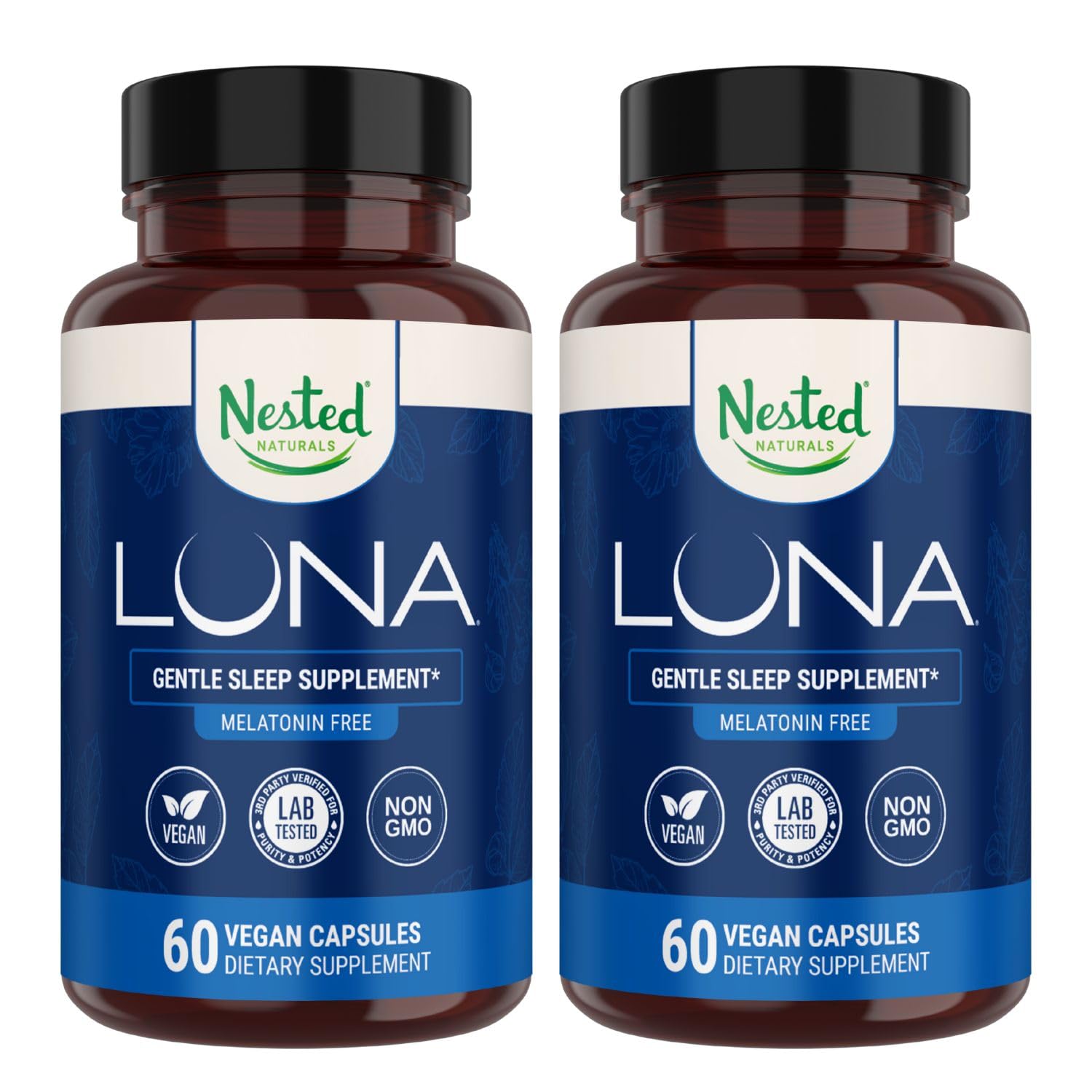 Nested Naturals Luna sin melatonina pack dos: ideal para apoyo nocturno natural.