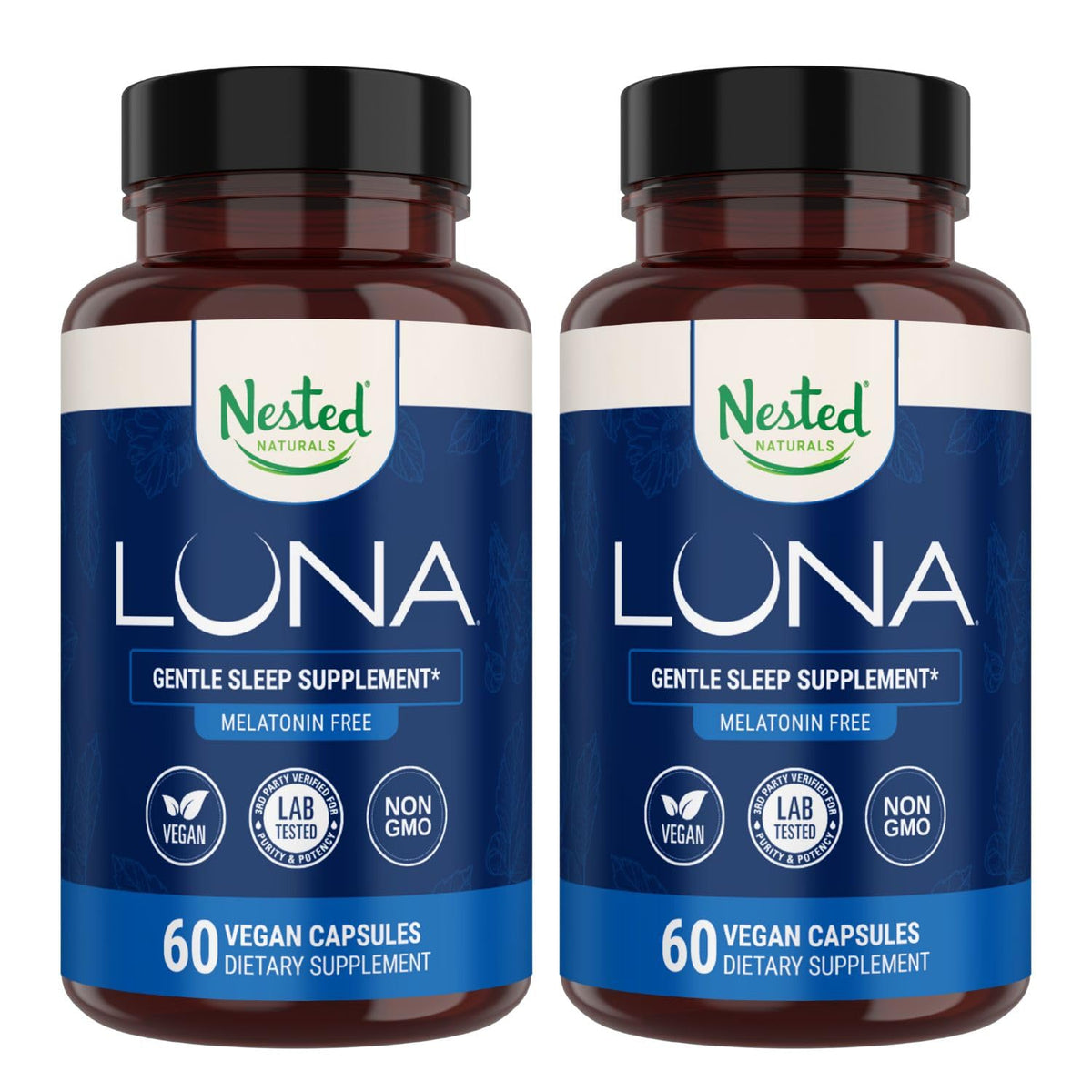 Nested Naturals Luna sin melatonina pack dos: ideal para apoyo nocturno natural.