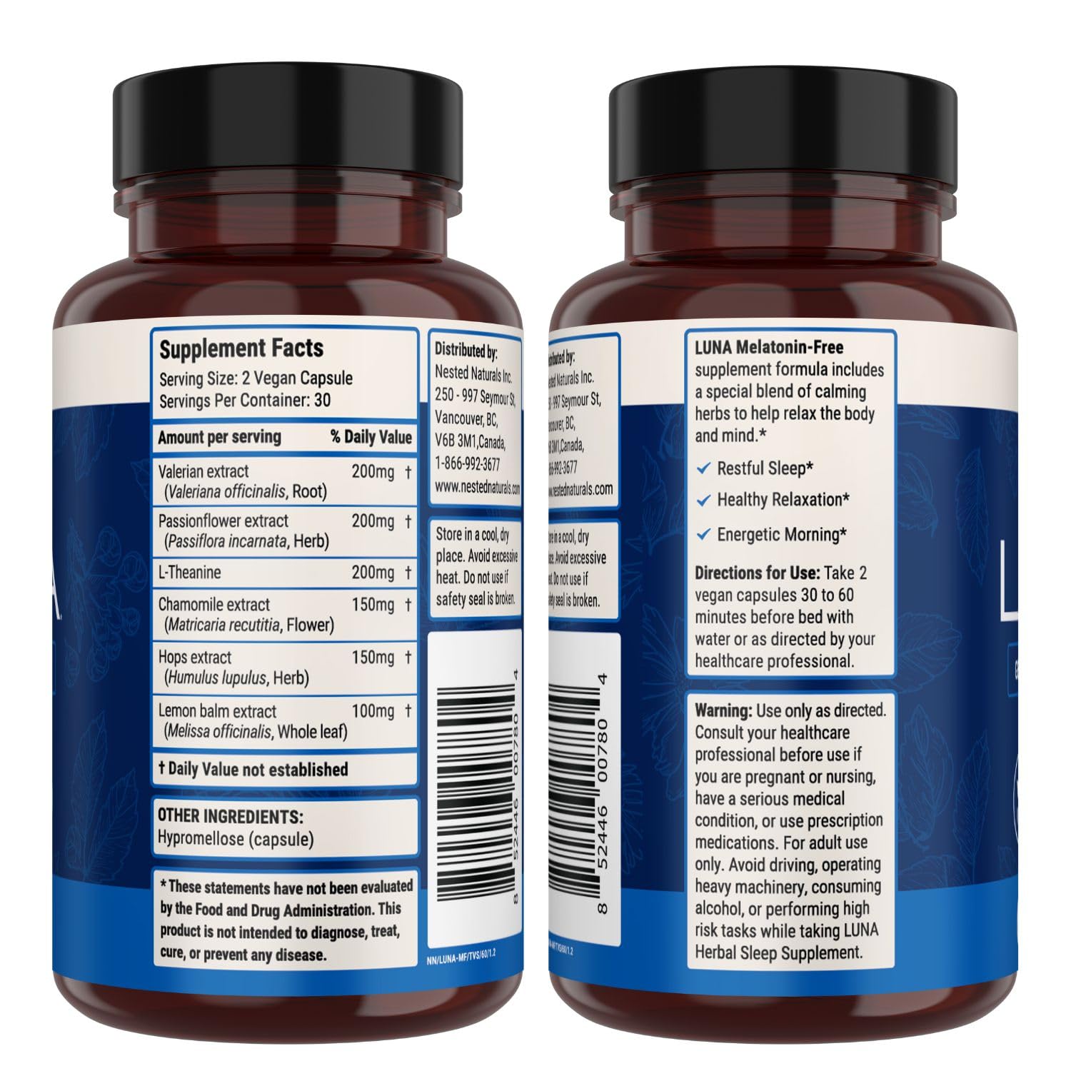 Sueño reparador con Luna Sleep de Nested Naturals, descanso más profundo.