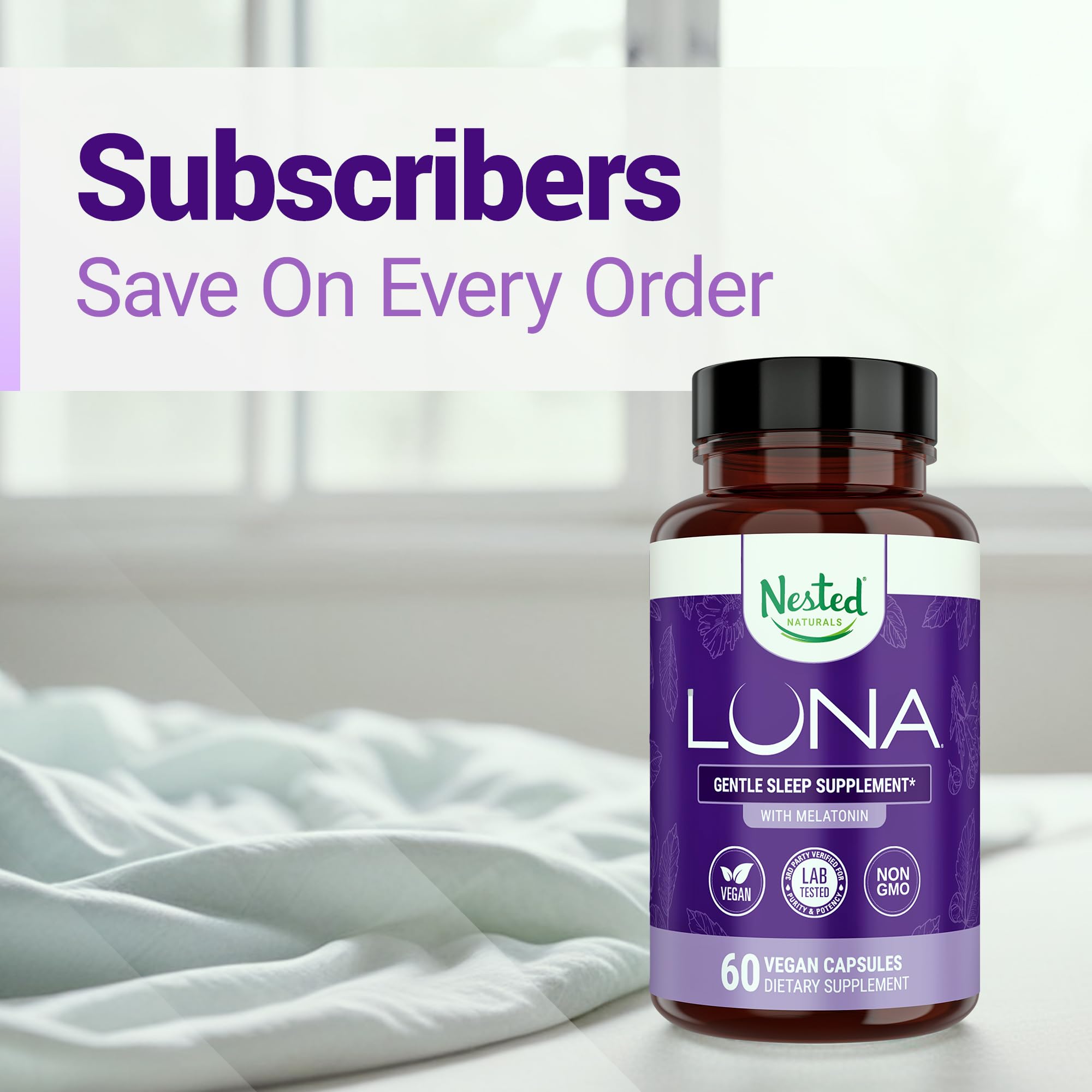 Nested Naturals Luna ritual nocturno: escena de dormitorio que invita a desconectar.