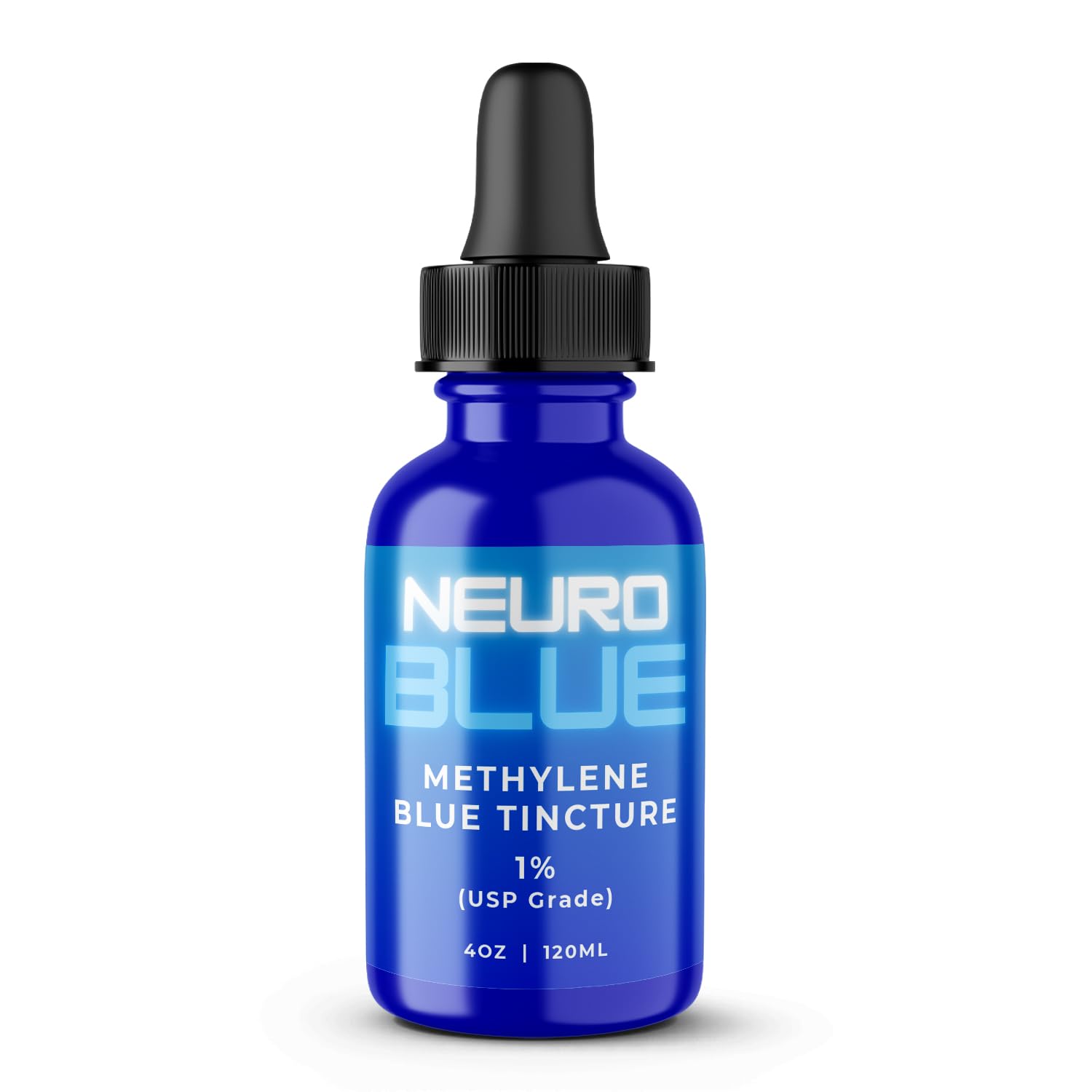 Tintura Neuro Blue 1% en botella para dosis precisas y claridad mental.