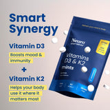 Neuro D3K2 mentas en escritorio, conveniente apoyo rápido para ánimo.