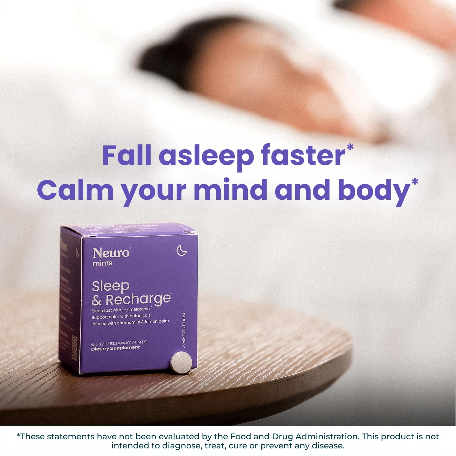 Menta derretible Neuro Sleep con ingredientes naturales