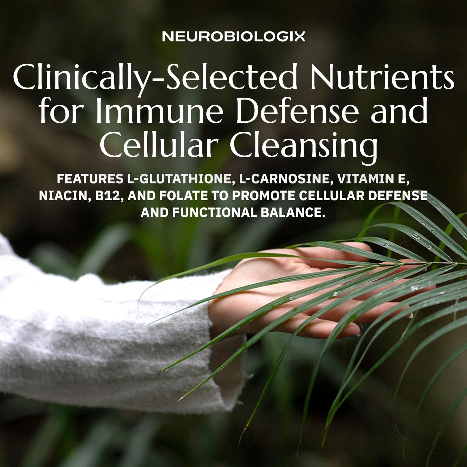 Neurobiologix complejo de vitaminas B3, B12 y folato para apoyo nutricional cutáneo.