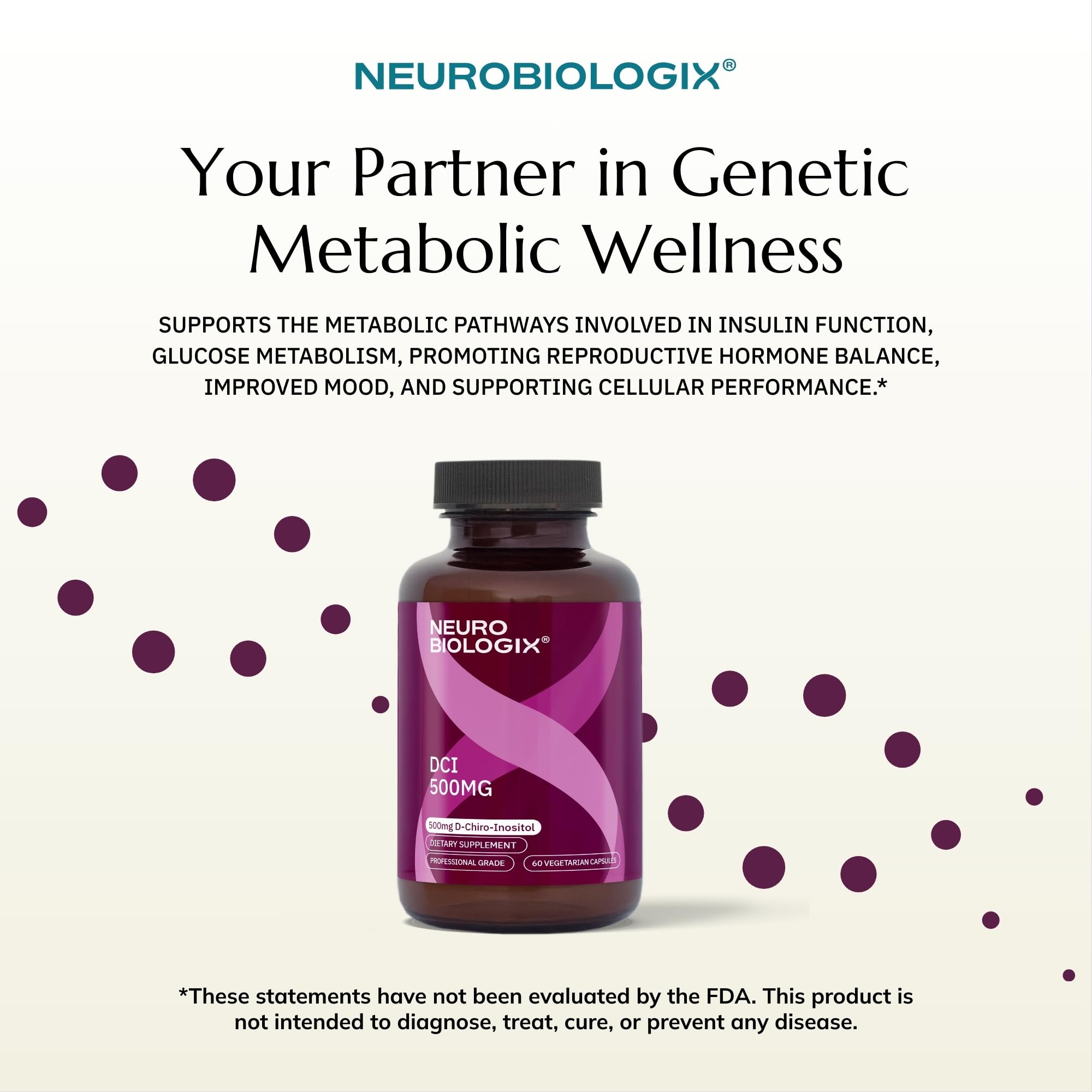 Envase compacto de Neurobiologix D-Chiro Inositol para viaje