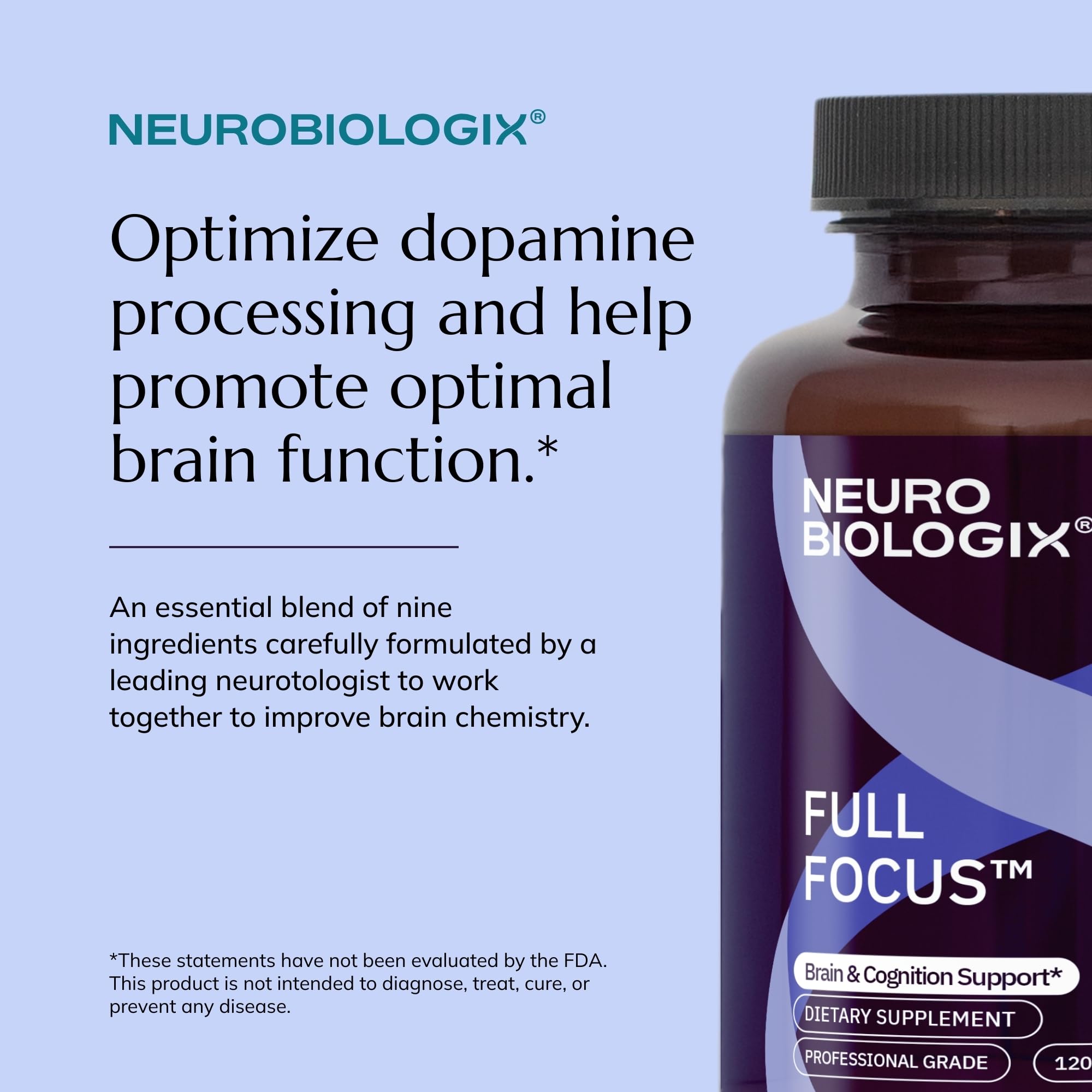 Neurobiologix Full Focus tirosina L para atención sostenida.