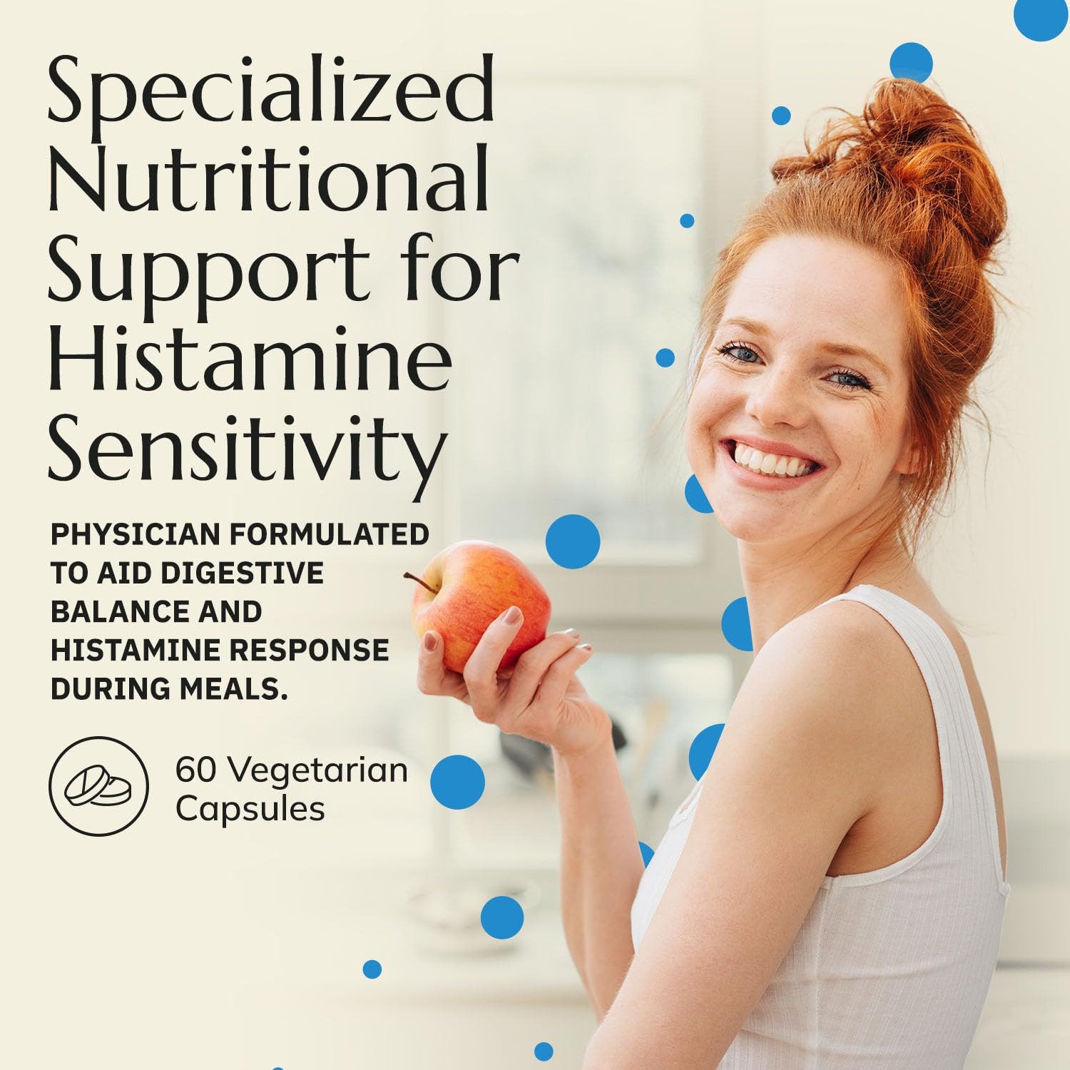 Ingredientes clave NAC, bromelina y quercetina para apoyo antioxidante y digestivo.
