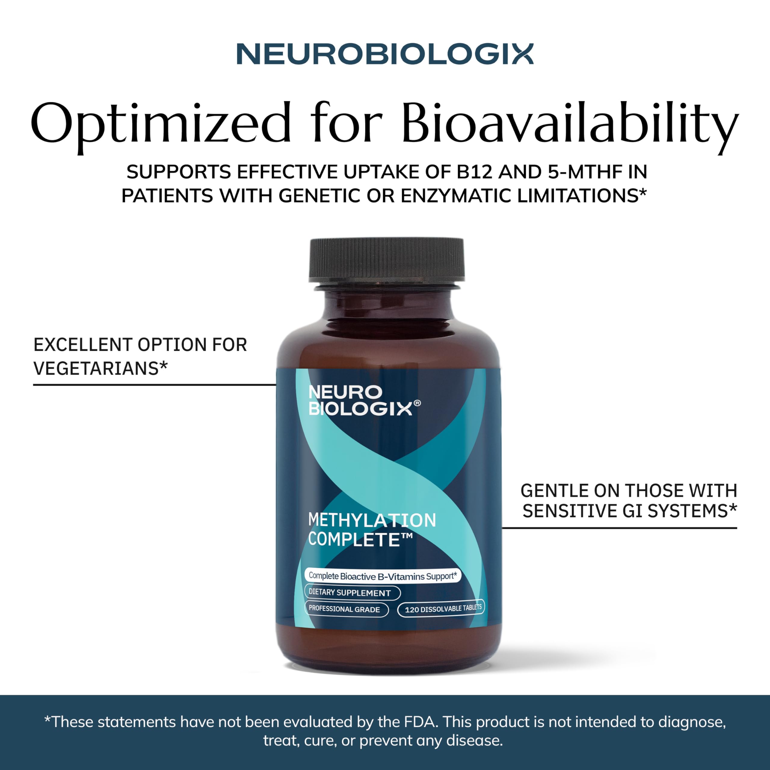 Neurobiologix Methylation Complete: etiqueta libre de gluten para tranquilidad.