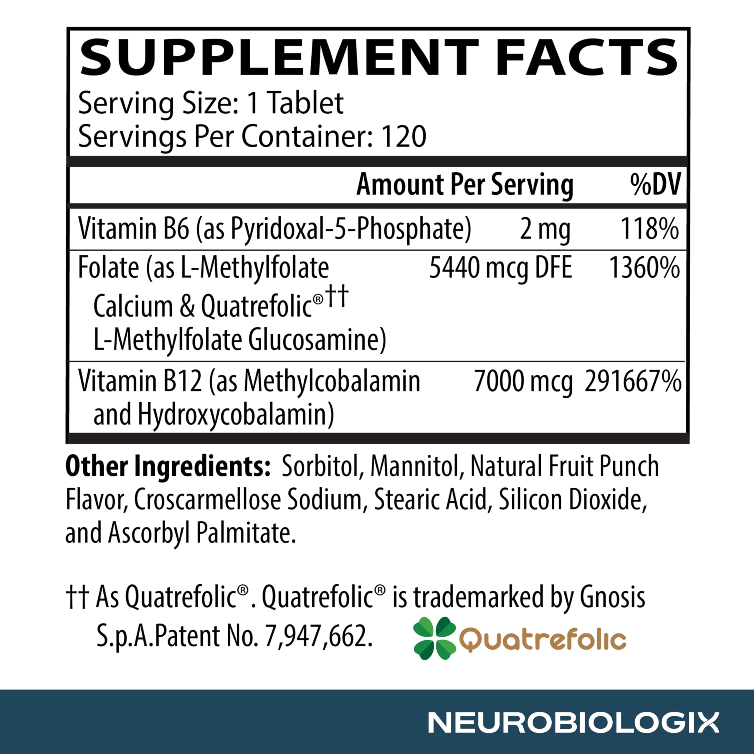 Neurobiologix Methylation Complete: tableta disolviéndose en la boca.
