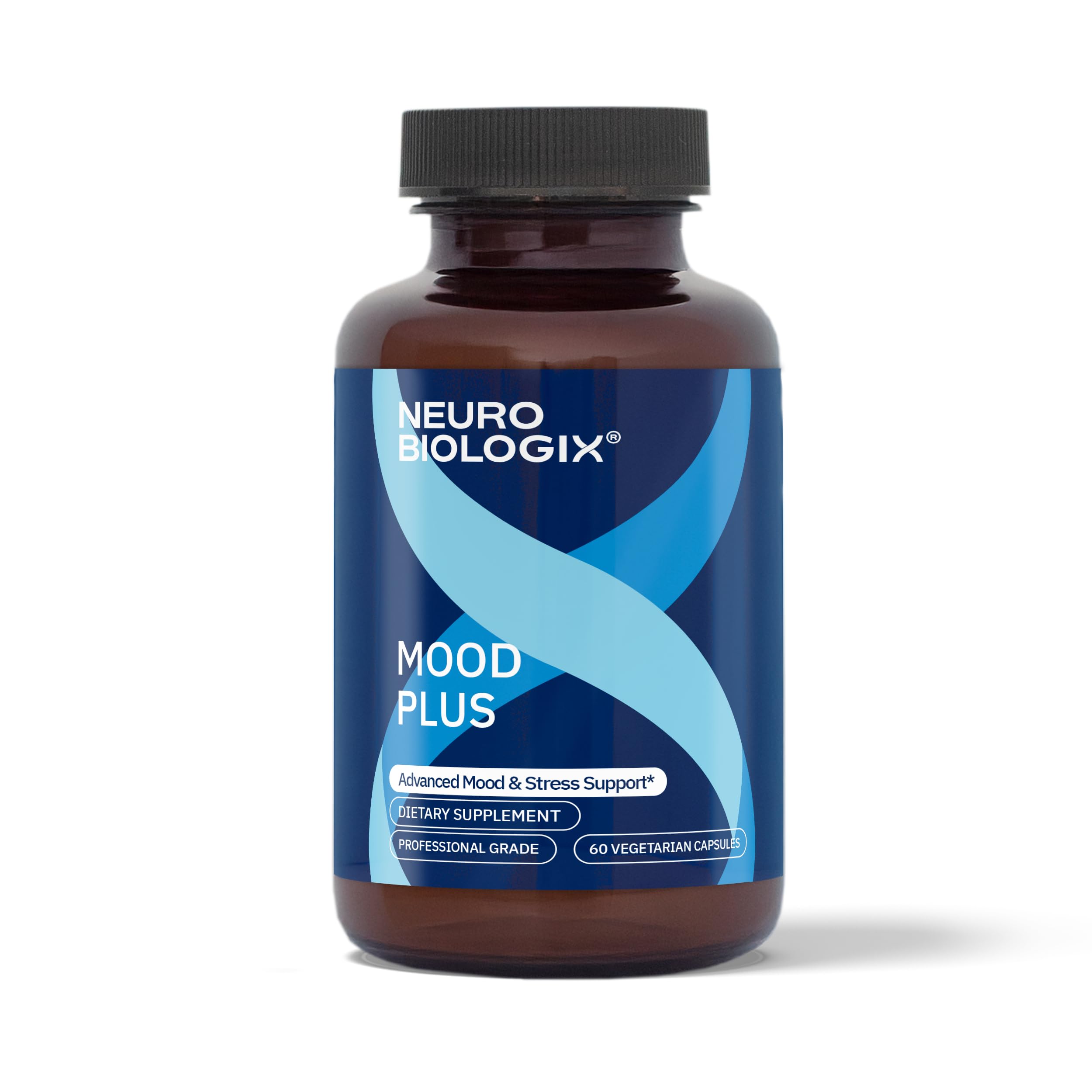 Mood Plus de Neurobiologix: bote de cápsulas para apoyo del estado de ánimo.