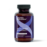 Neurobiologix Neuro Night Essentials, botella-frente, promueve relajación nocturna y equilibrio emocional.