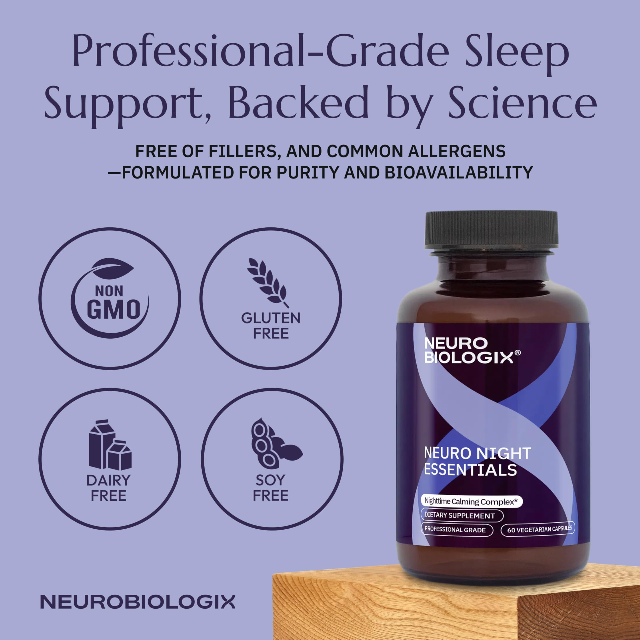 Neurobiologix Neuro Night Essentials, ritual-noche, pensado para apoyar un final de día relajante.