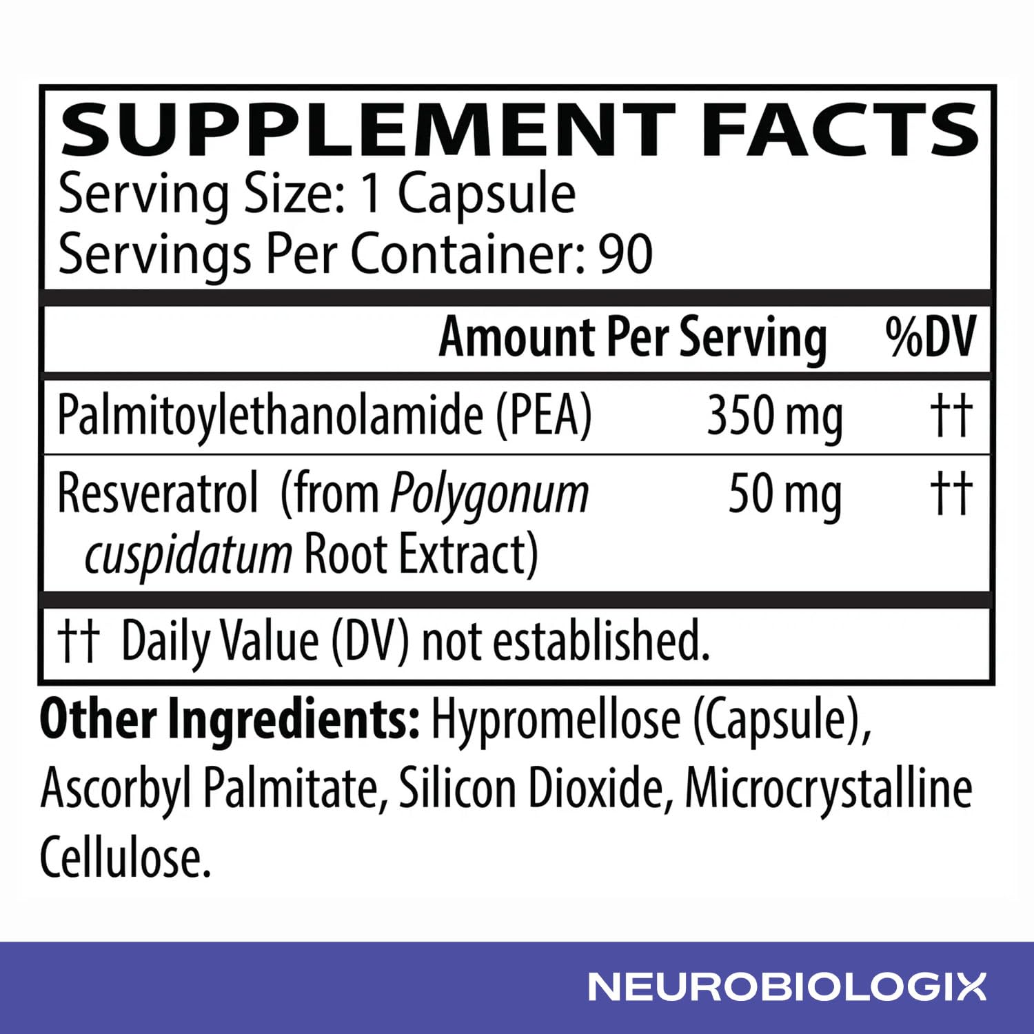 Neurobiologix Pea Soothe: cápsulas en mano, uso diario para bienestar general.