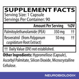 Neurobiologix Pea Soothe: cápsulas en mano, uso diario para bienestar general.