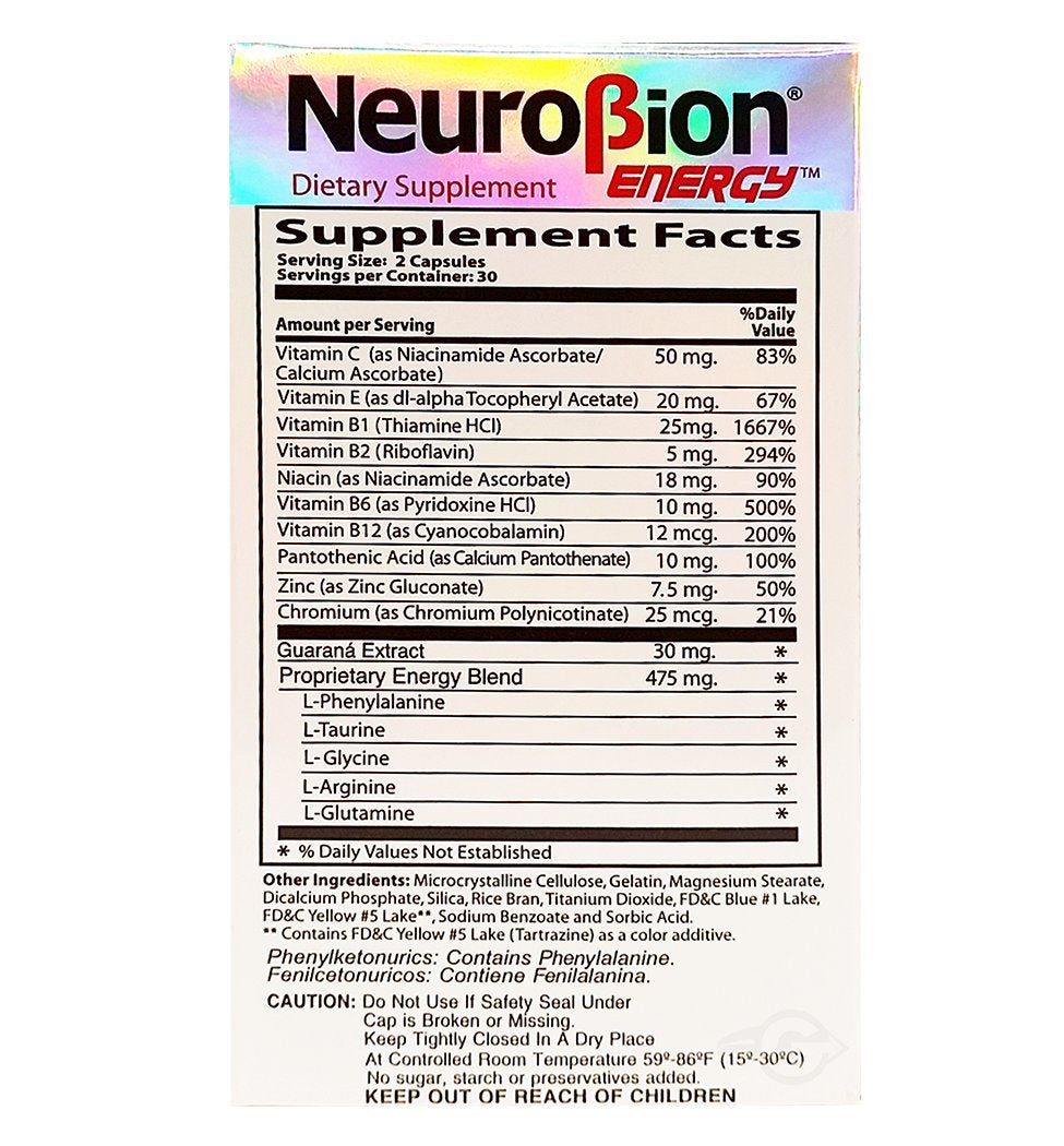 Cápsulas Neurobion para apoyo al metabolismo diario