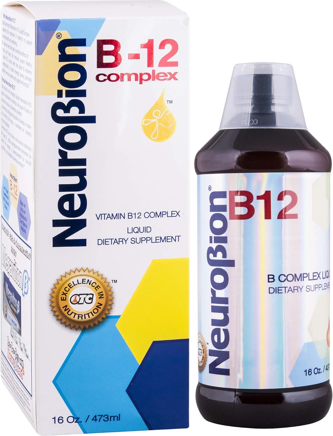 Neurobion B12 líquido cítrico, botella frontal, apoyo para energía diaria