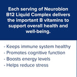 Neurobion B12 líquido cítrico, toma diaria, apoyo para concentración