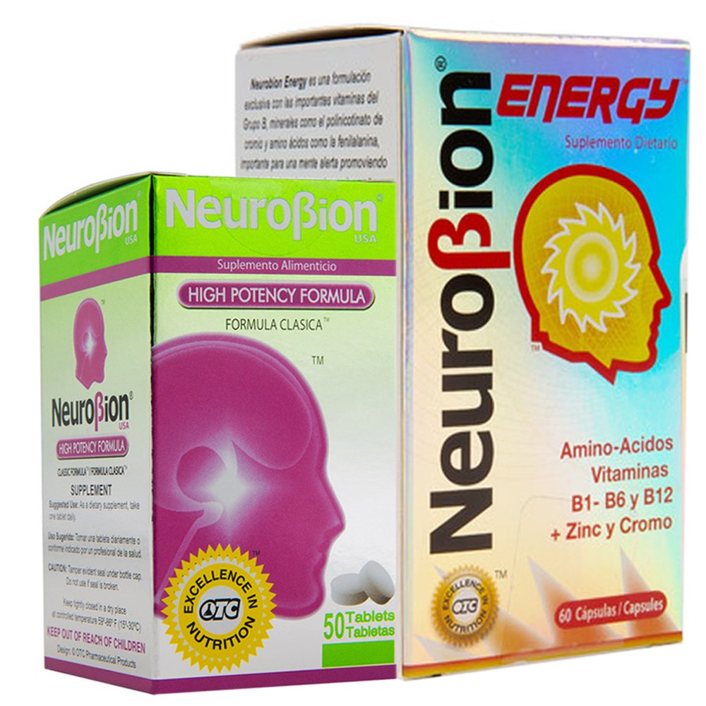 Neurobion Energía: botella frontal para uso diario.