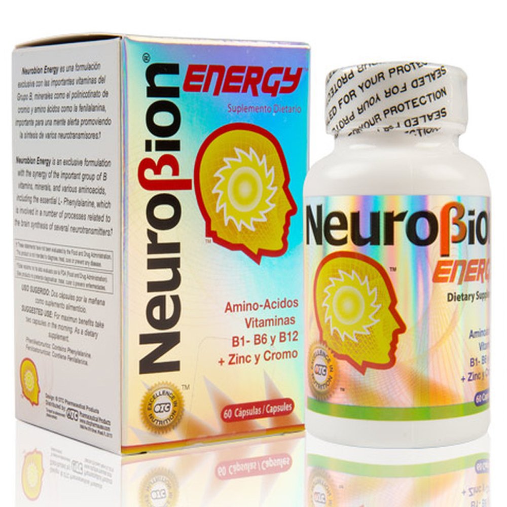 Neurobion Energía: etiqueta del bote con información clara.