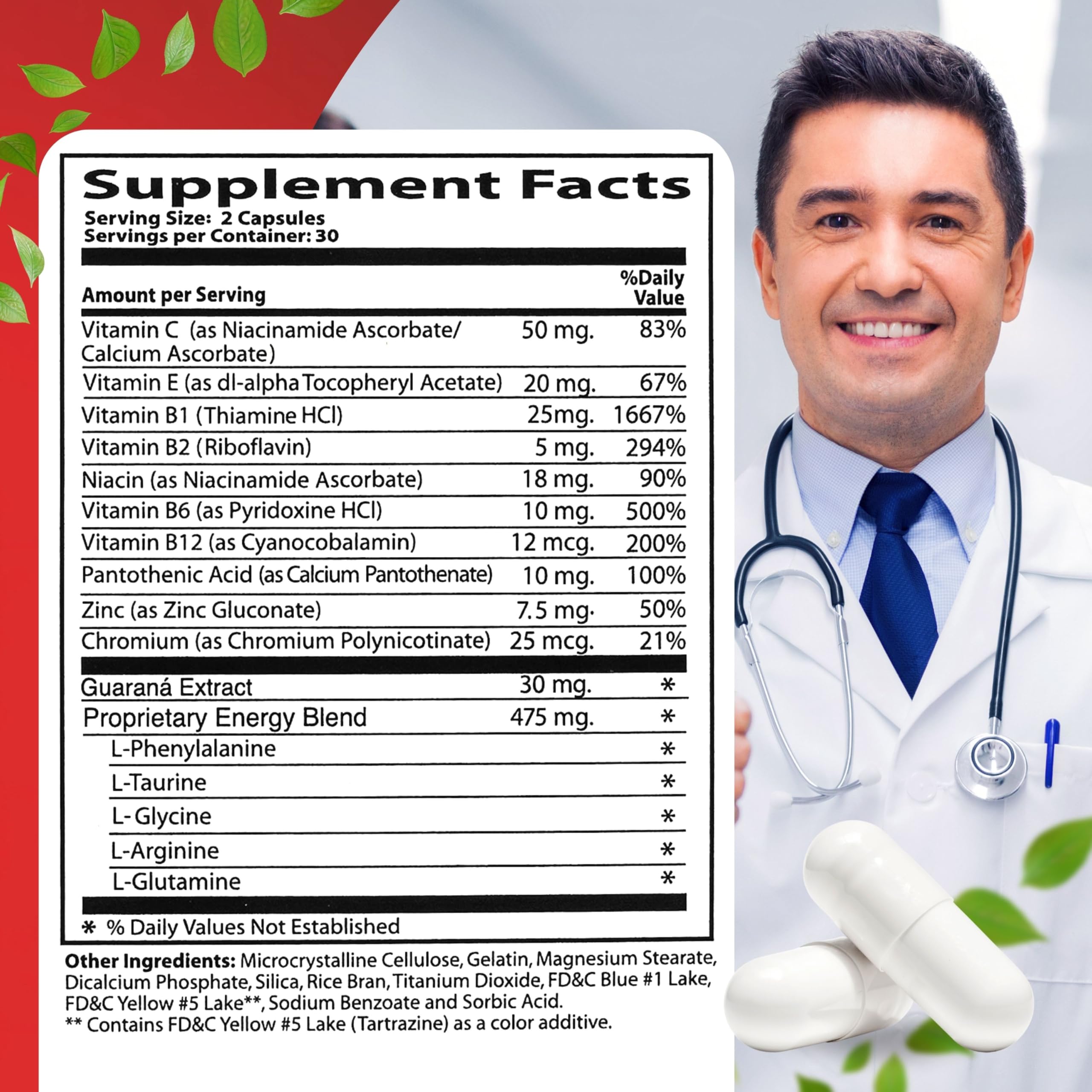 Neurobion Energy: etiqueta frontal con vitaminas B para vitalidad diaria.