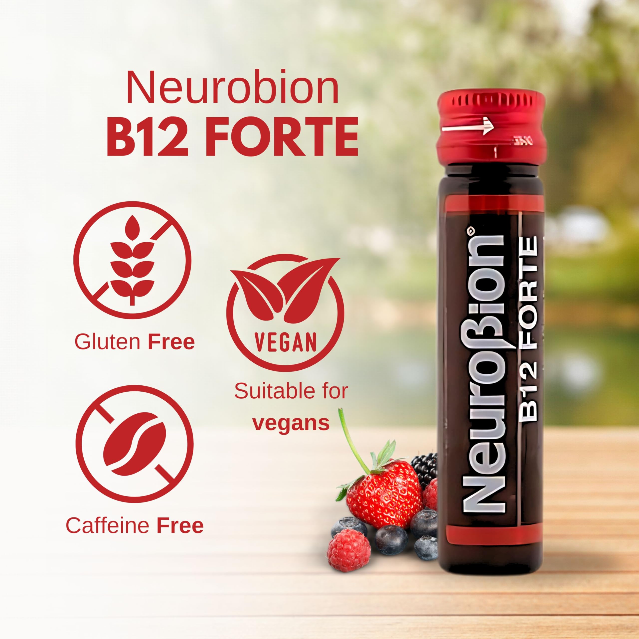 Viales de Neurobion Forte 10 ml listos para beber.