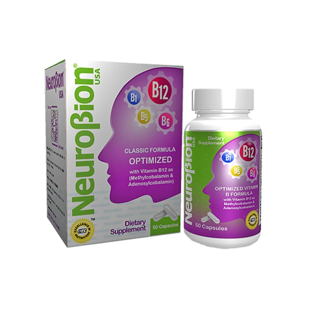 Neurobion Optimizado: envase de 50 cápsulas para conveniencia.
