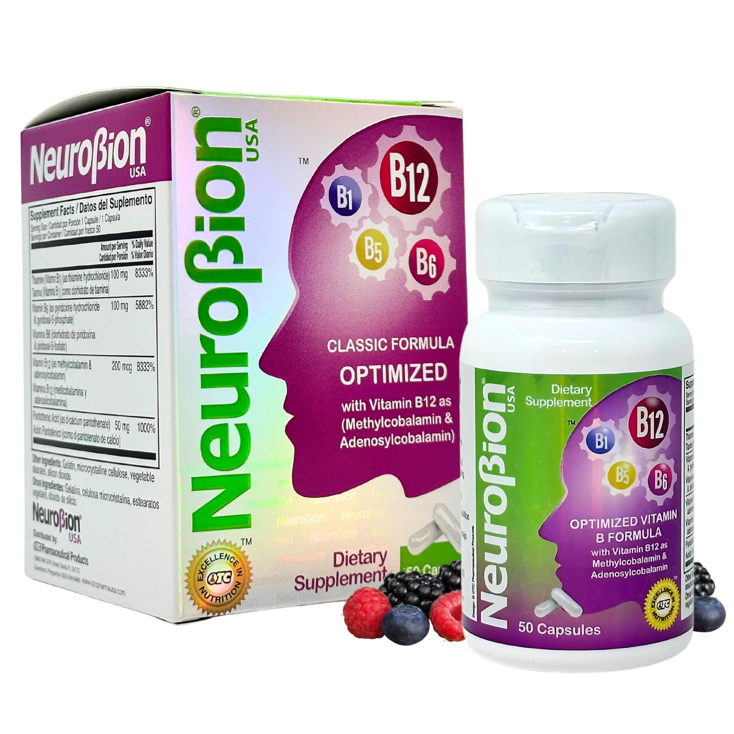 Neurobion Optimizado: cápsulas para energía sostenida durante el día.