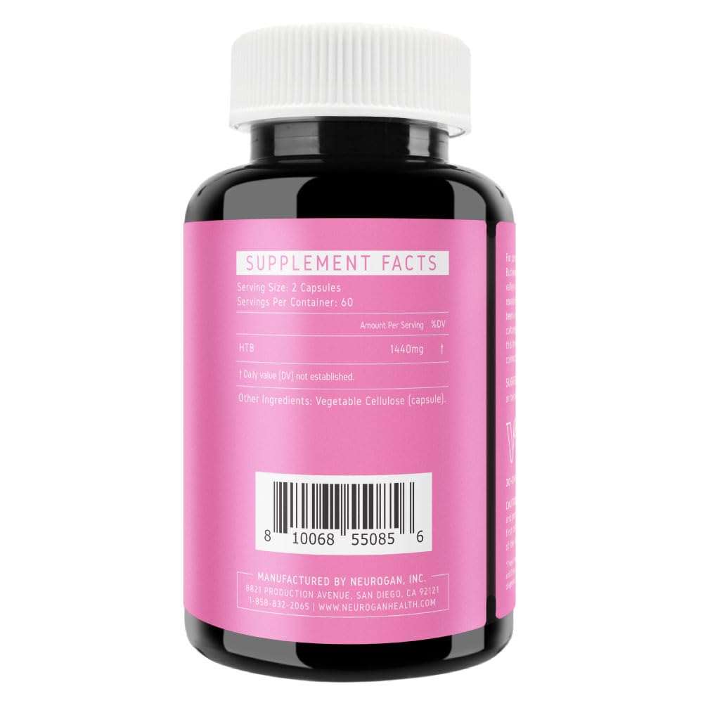 Neurogan HTB primer plano de cápsulas para rutina basada en plantas.