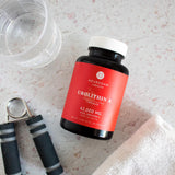 Etiqueta minimalista de Neurogan Urolithin A, extracción de granada como fuente.