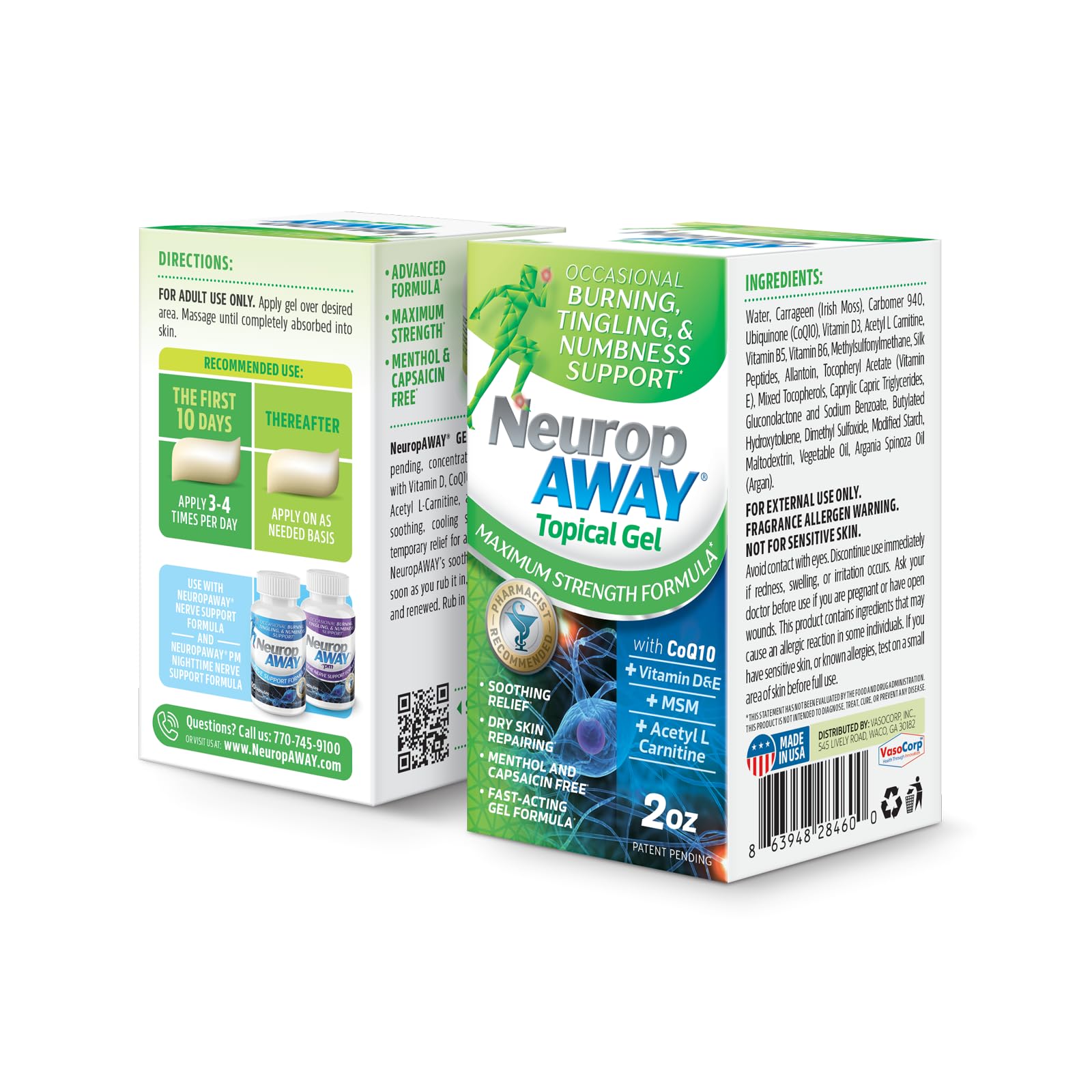 NeuropAWAY Maximum Strength Gel, relieve rápido tras la aplicación.