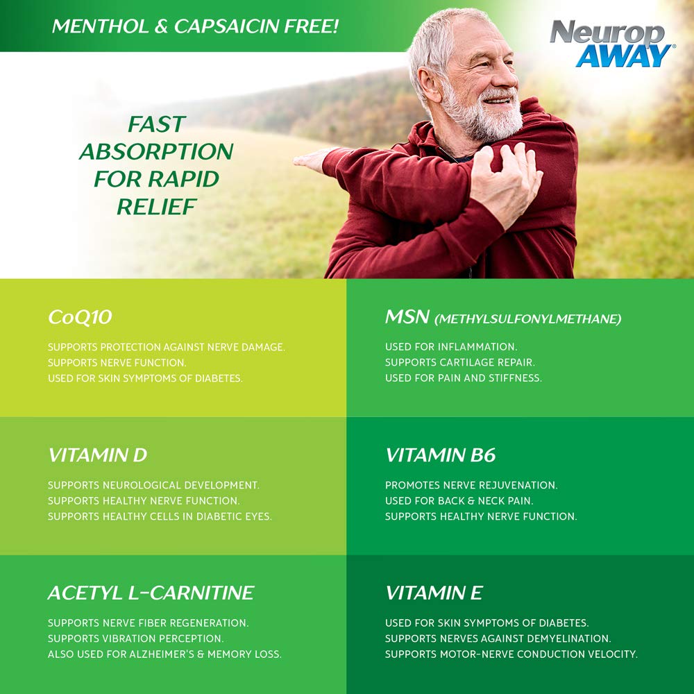 NeuropAWAY Maximum Strength Gel, vitamina D3, nutrición para la piel.