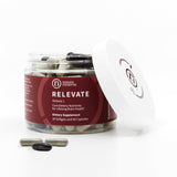 NeuroReserve RELEVATE, botella para uso diario con enfoque sostenido.