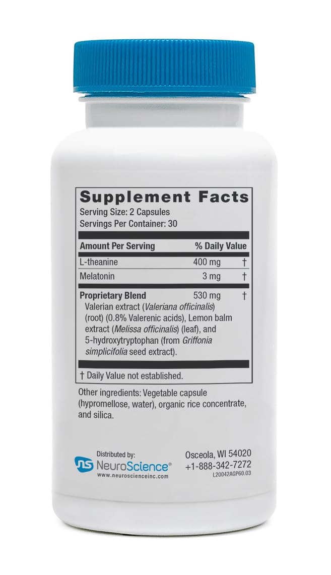 NeuroScience Alpha GABA PM, empaque profesional en caja, uso recomendado por expertos.
