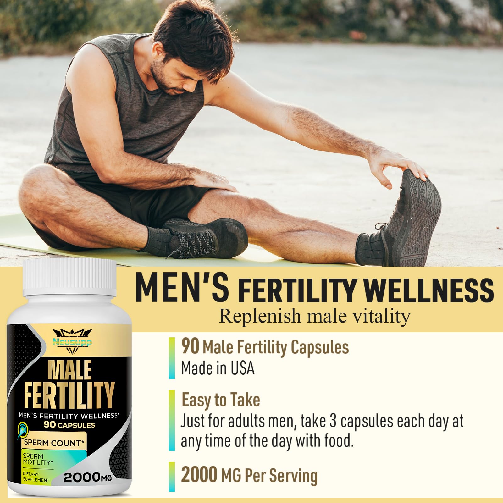 Neusupp Fertilidad, cápsulas con CoQ10 para vitalidad sostenida.